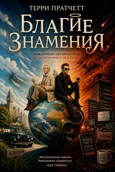 Благие знамения — обложка книги