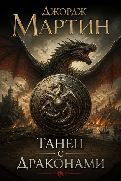 Танец с драконами — обложка книги