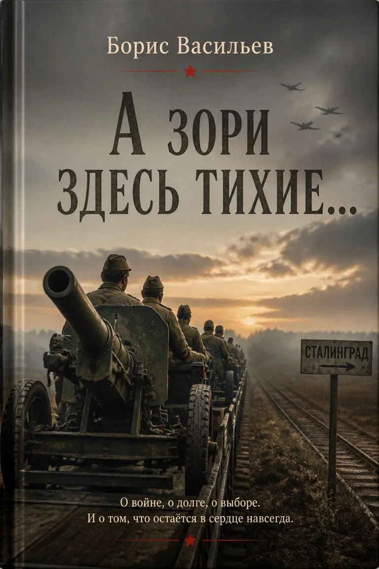 А зори здесь тихие… — обложка книги