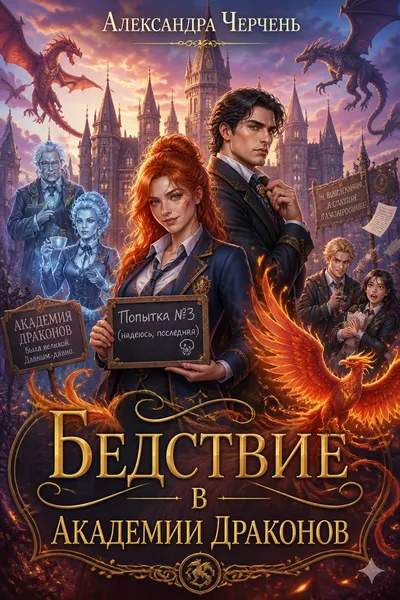 Бедствие в академии драконов — обложка книги