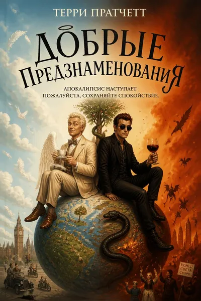 Добрые предзнаменования — обложка книги