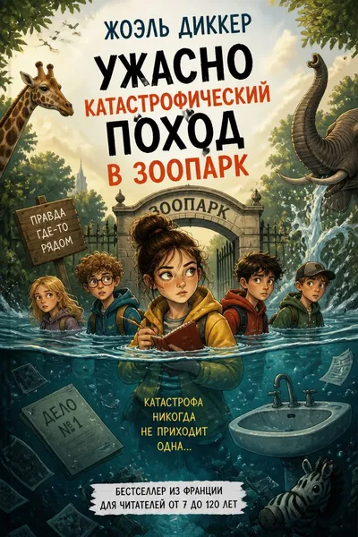 Ужасно катастрофический поход в зоопарк — обложка книги