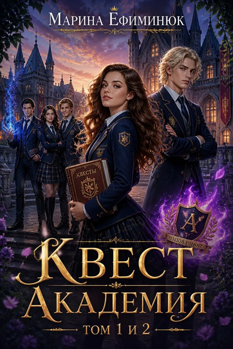 Квест Академия. Том 1 и 2 — обложка книги