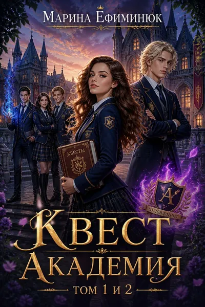 Квест Академия. Том 1 и 2 — обложка книги