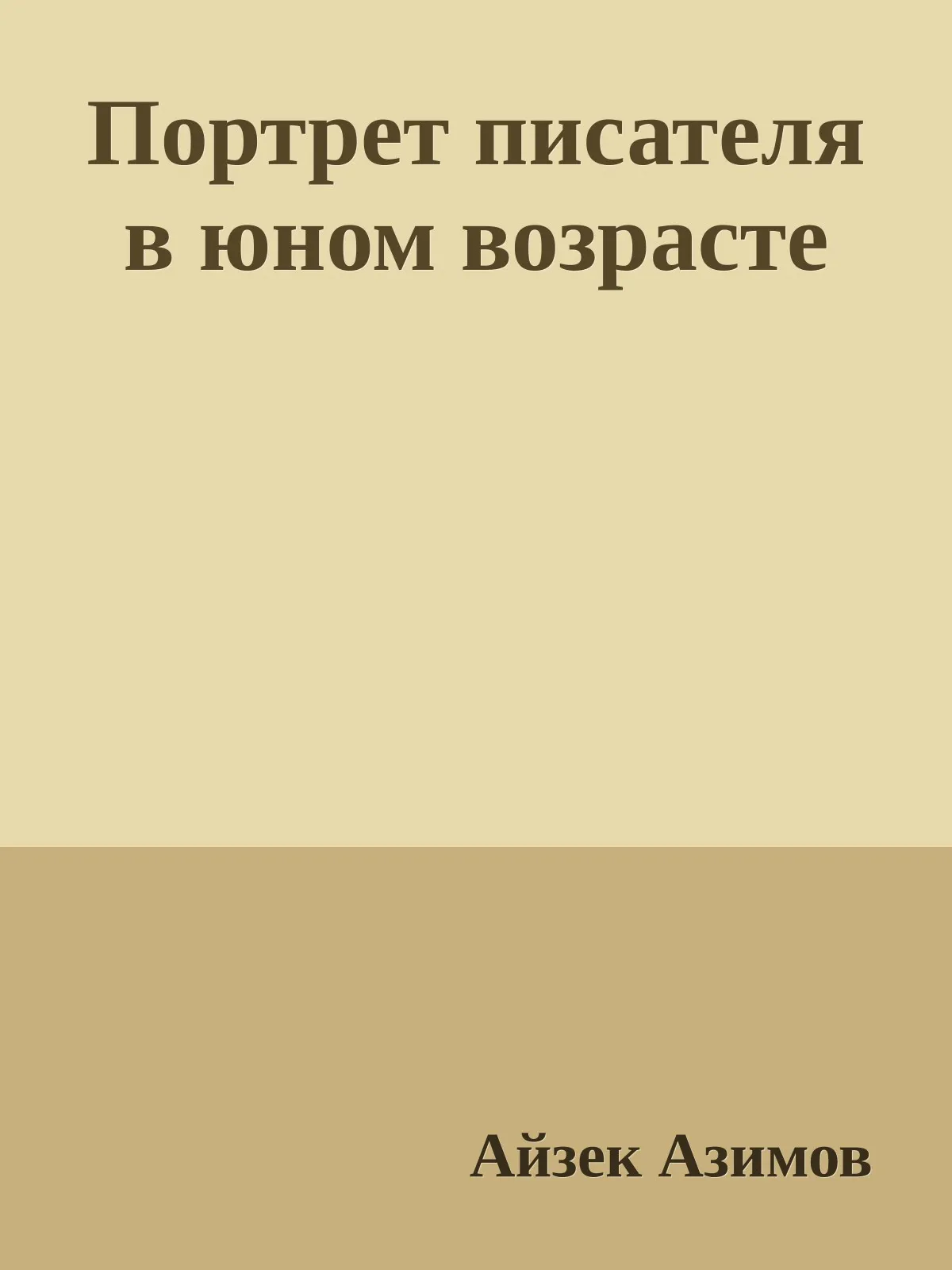 Портрет писателя в юном возрасте — обложка книги