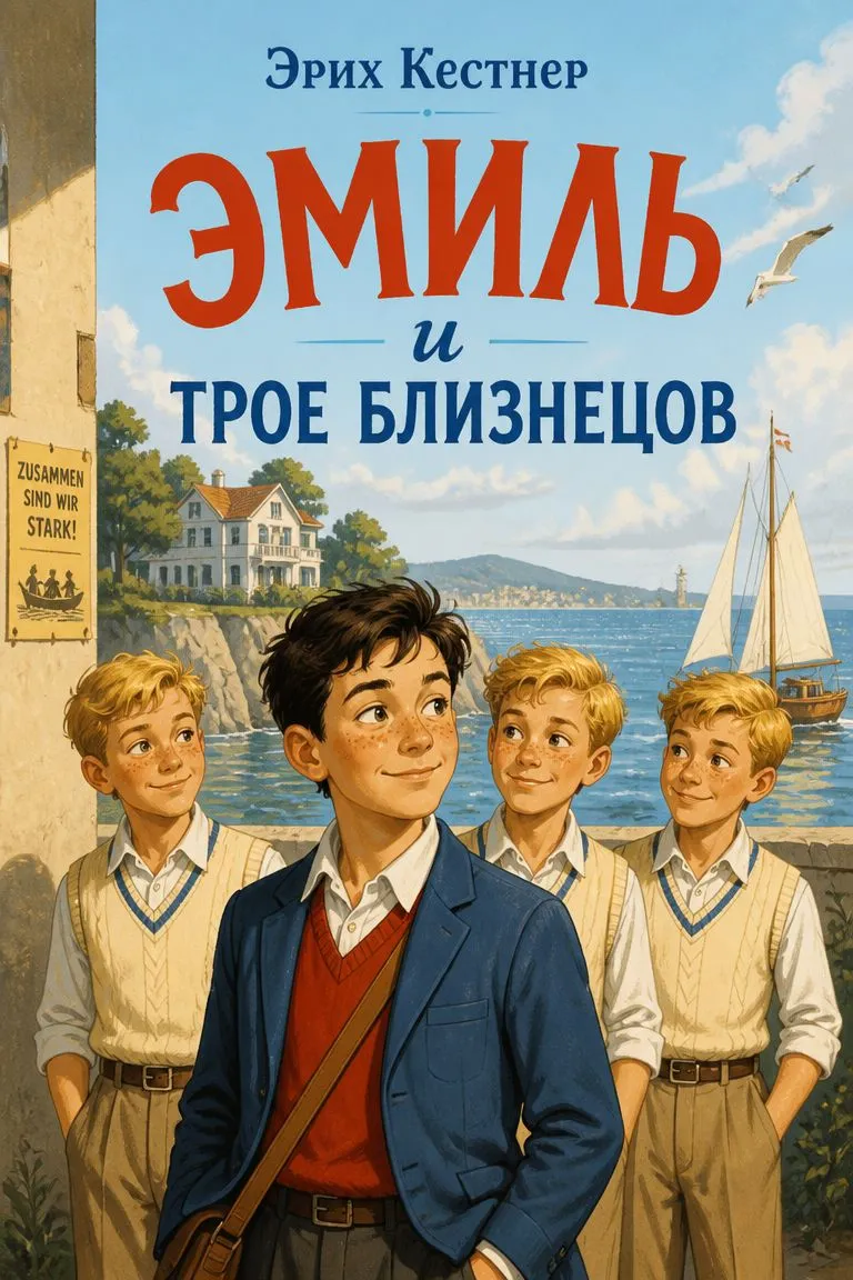 Эмиль и трое близнецов — обложка книги