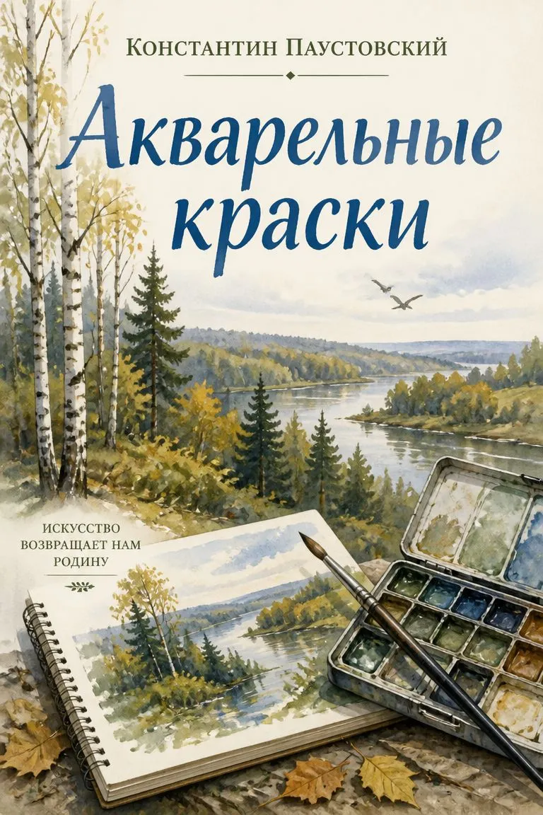 Акварельные краски — обложка книги