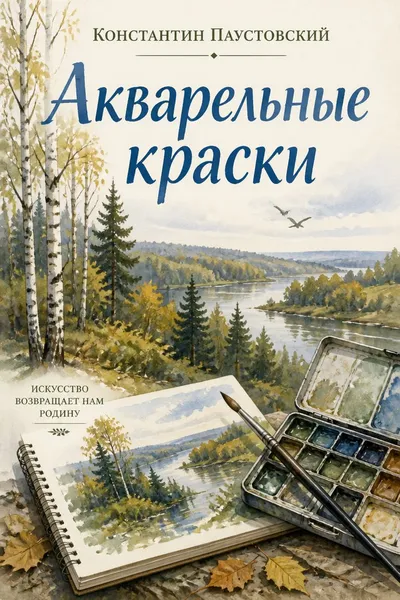 Акварельные краски — обложка книги