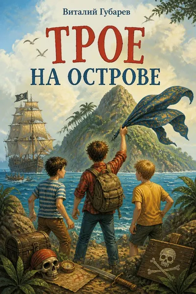 Трое на острове — обложка книги