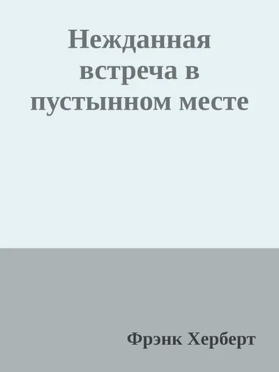 Нежданная встреча в пустынном месте — обложка книги