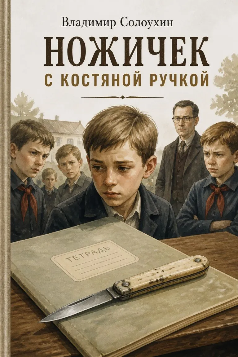 Ножичек с костяной ручкой — обложка книги