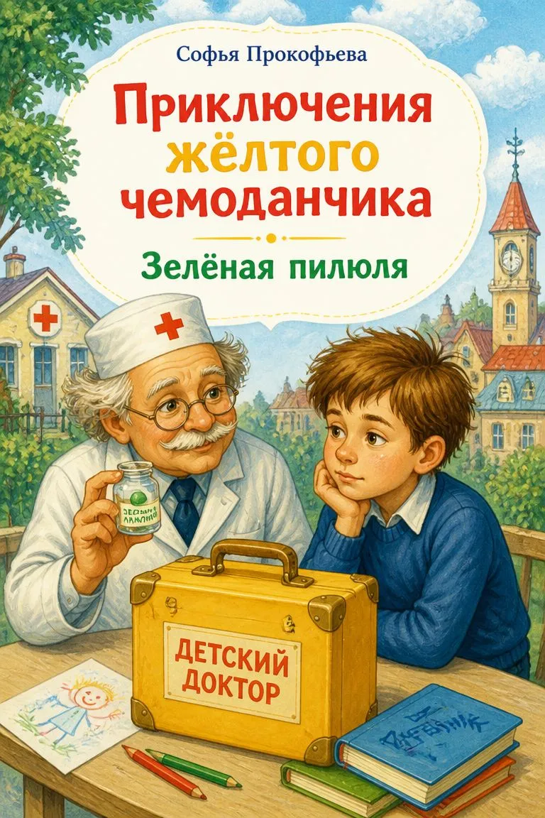 Приключения жёлтого чемоданчика. Зелёная пилюля — обложка книги