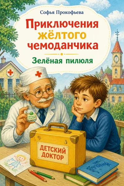 Приключения жёлтого чемоданчика. Зелёная пилюля — обложка книги