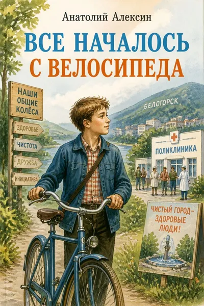 Все началось с велосипеда — обложка книги