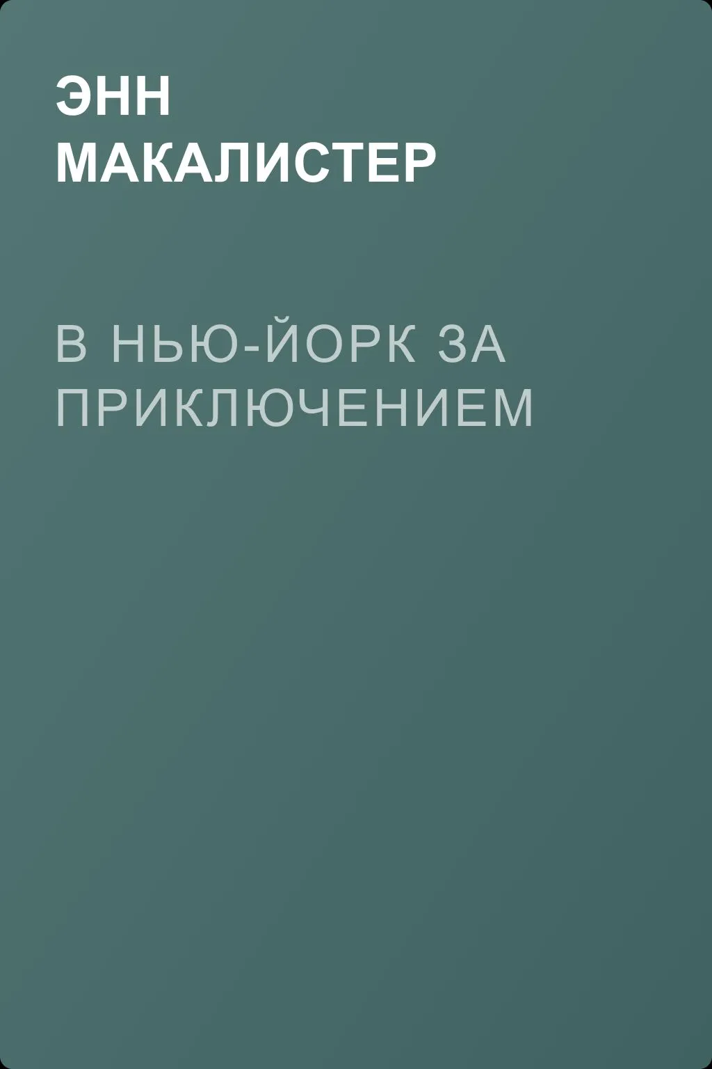 В Нью-Йорк за приключением — обложка книги