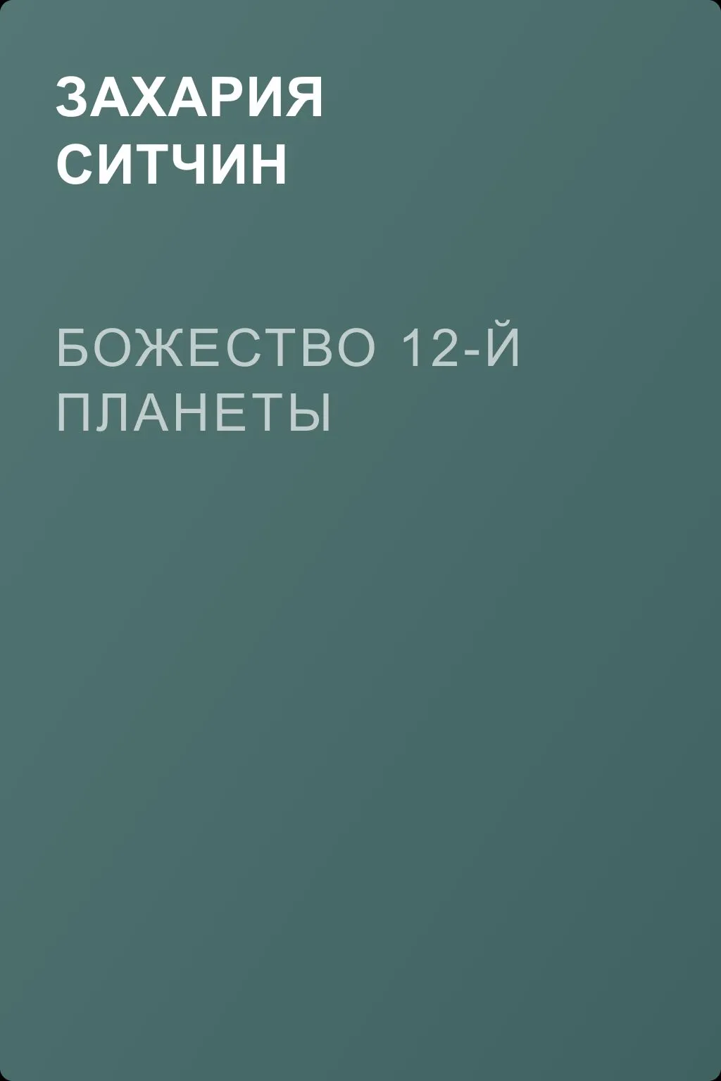 Божество 12-й планеты — обложка книги