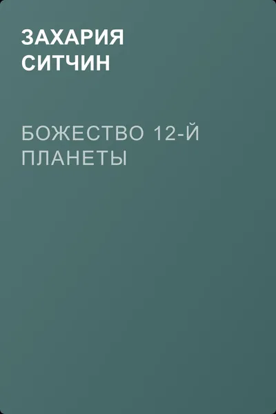 Божество 12-й планеты — обложка книги