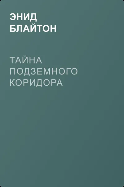 Тайна подземного коридора — обложка книги