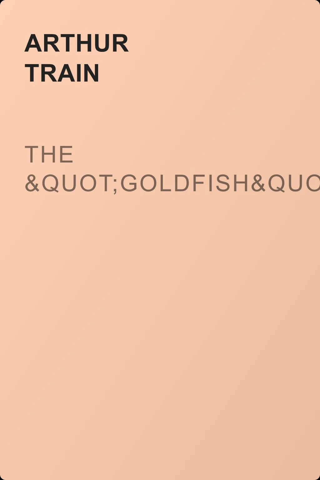 The "Goldfish" — обложка книги