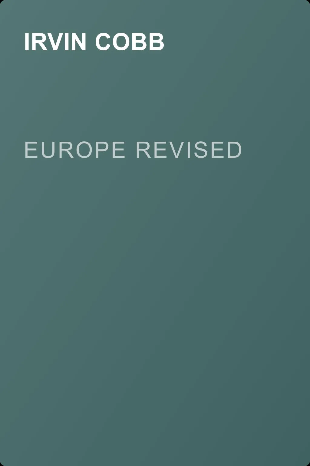 Europe Revised — обложка книги
