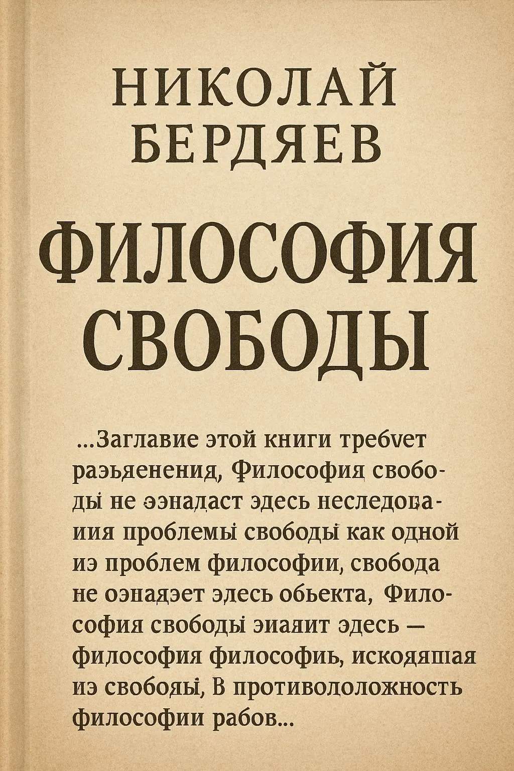 Философия свободы — обложка книги