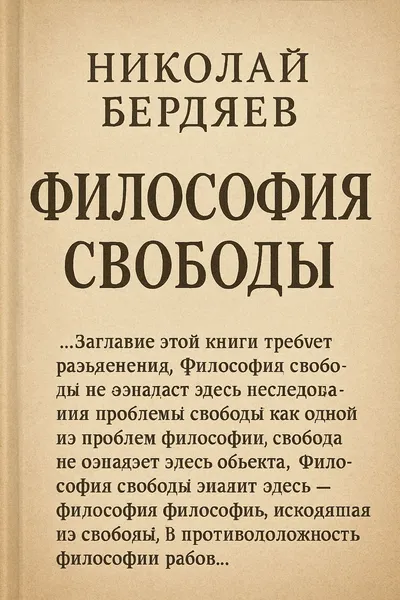 Философия свободы — обложка книги