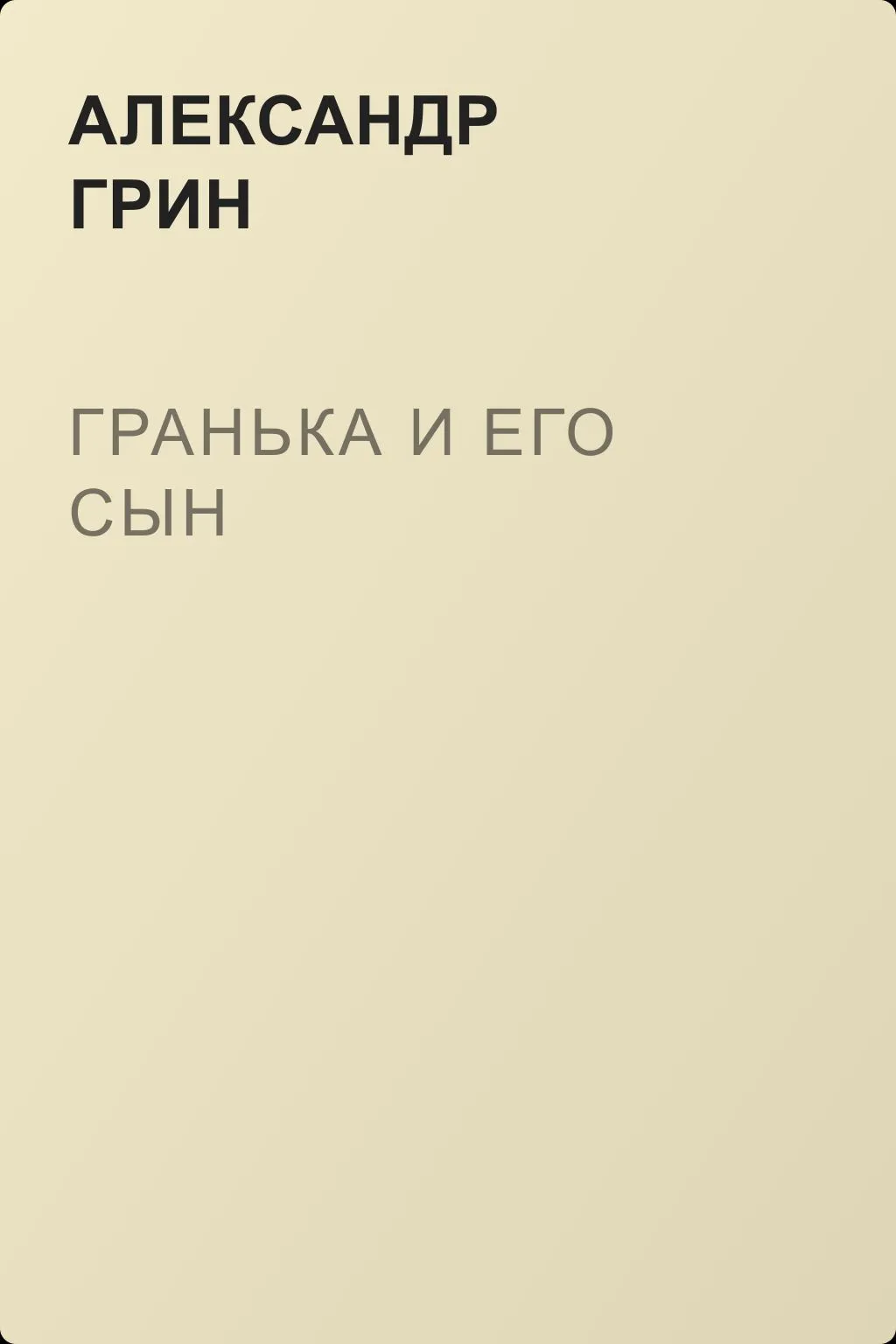 Гранька и его сын — обложка книги