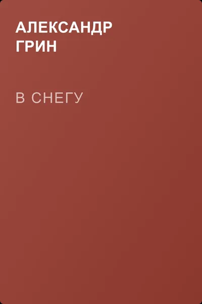 В снегу — обложка книги