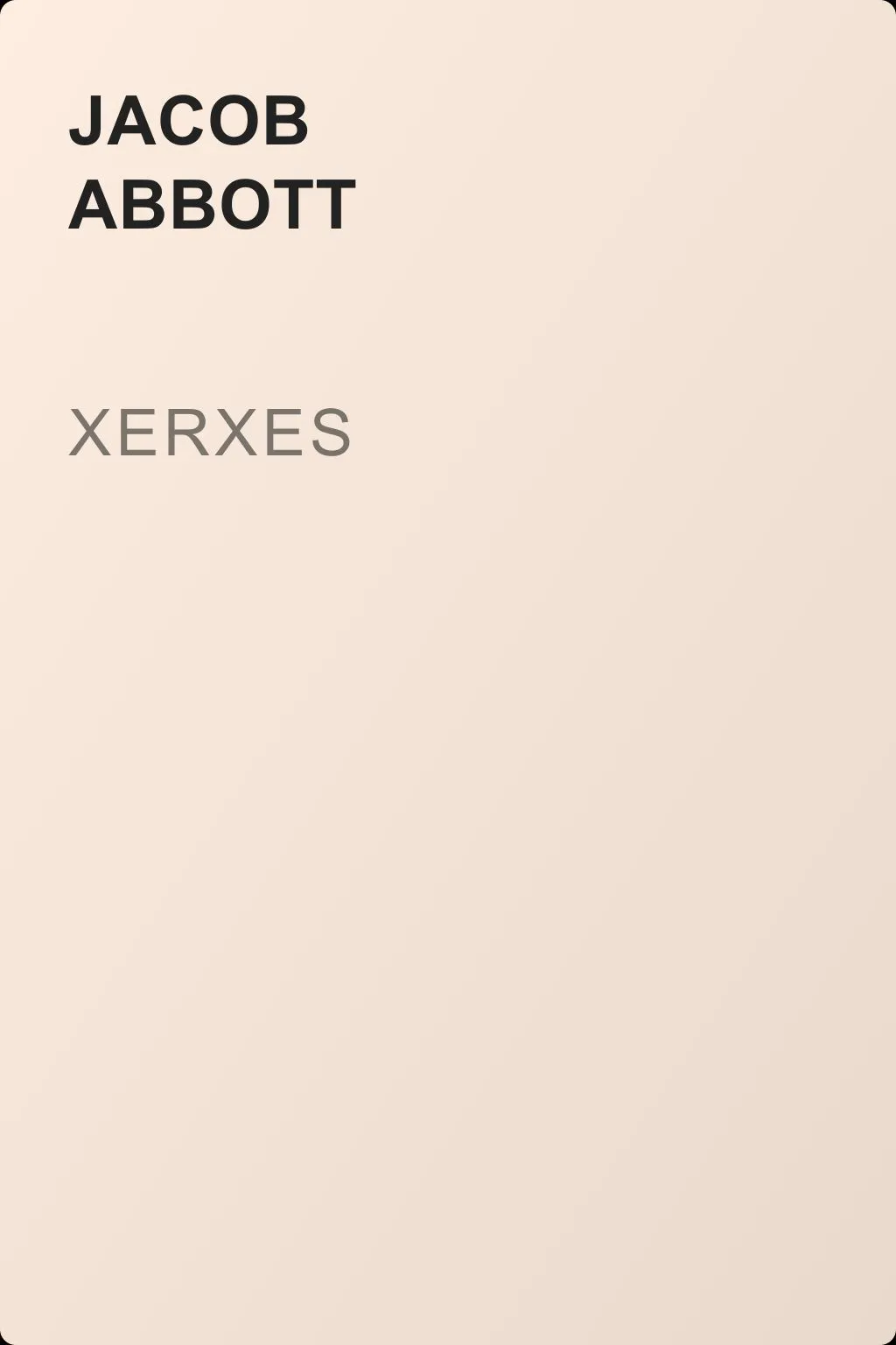 Xerxes — обложка книги