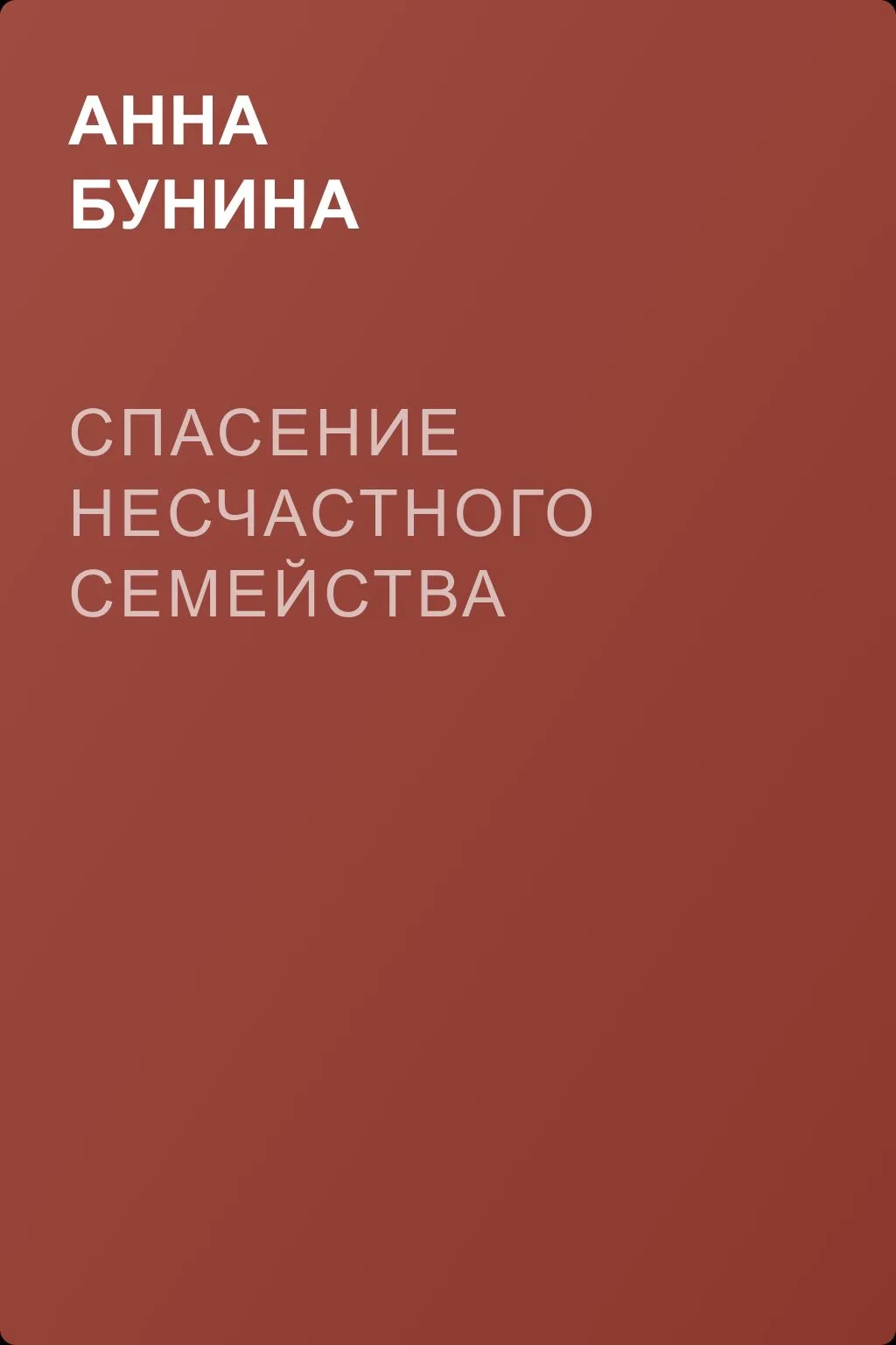 Спасение несчастного семейства — обложка книги