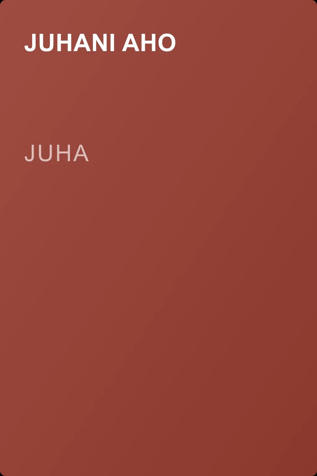 Juha — обложка книги
