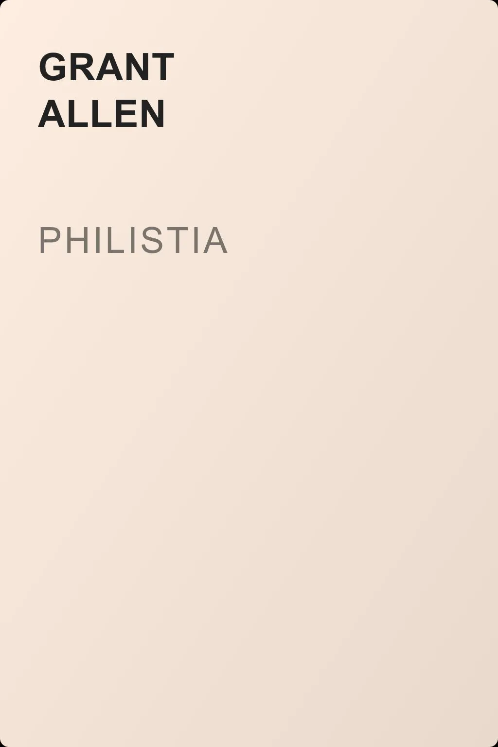 Philistia — обложка книги