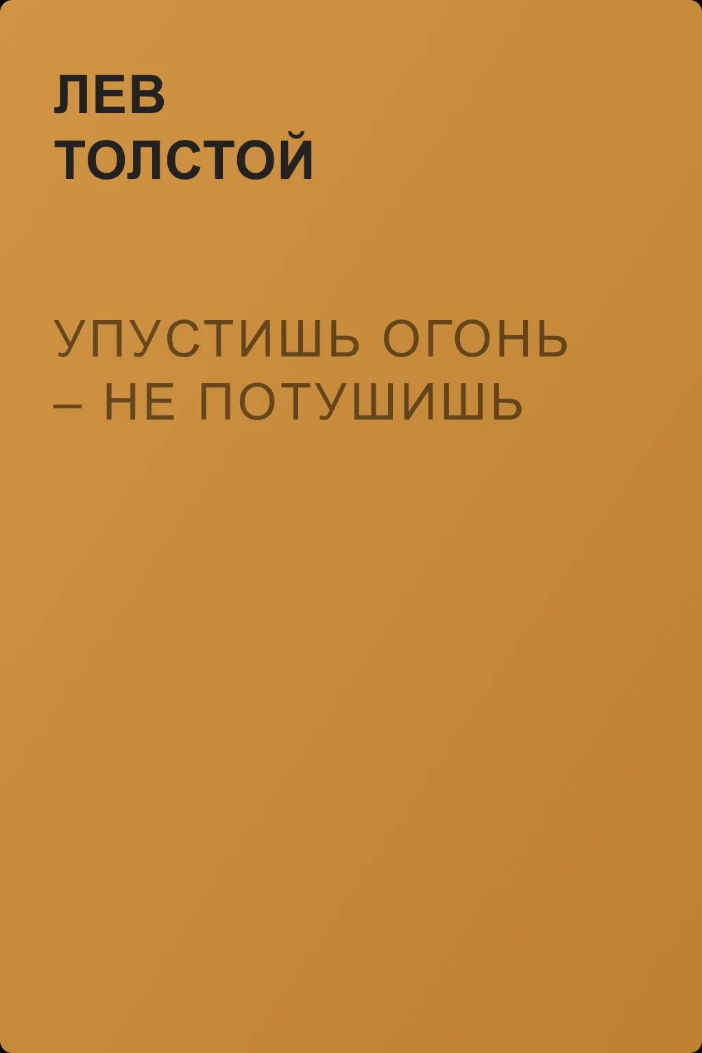 Упустишь огонь – не потушишь — обложка книги