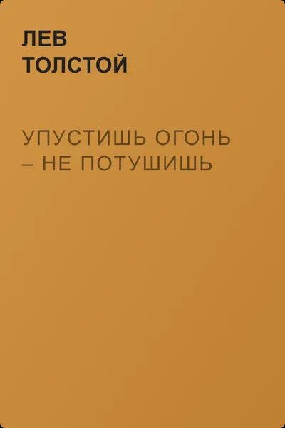 Упустишь огонь – не потушишь — обложка книги