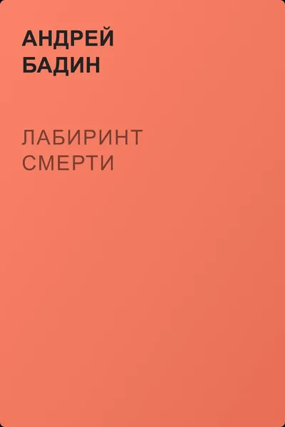 Лабиринт смерти — обложка книги