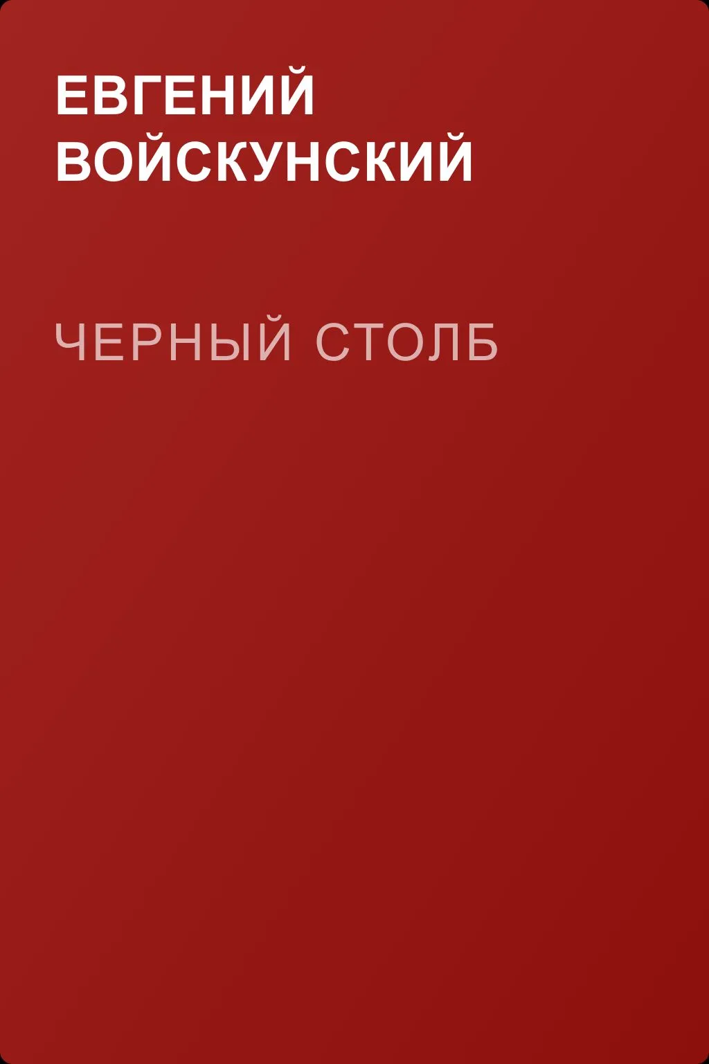 Черный столб — обложка книги