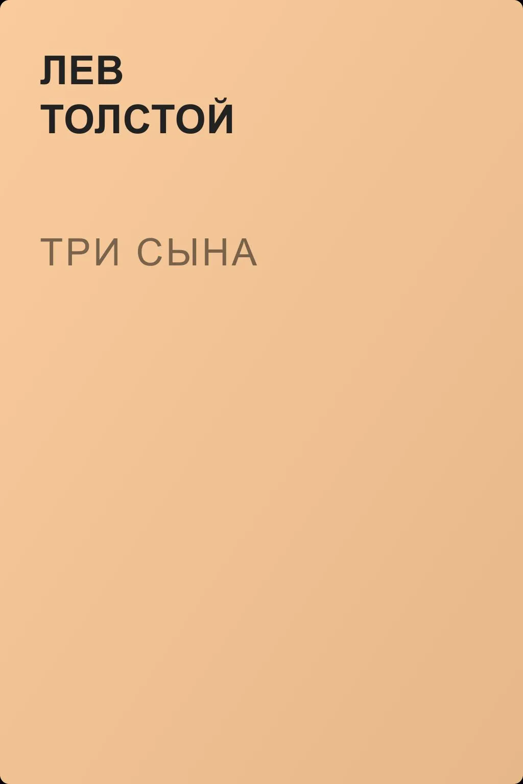 Три сына — обложка книги