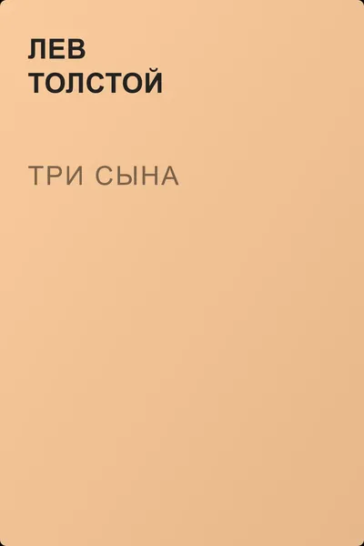 Три сына — обложка книги