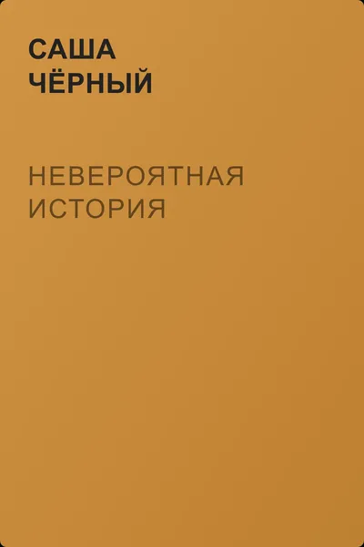 Невероятная история — обложка книги
