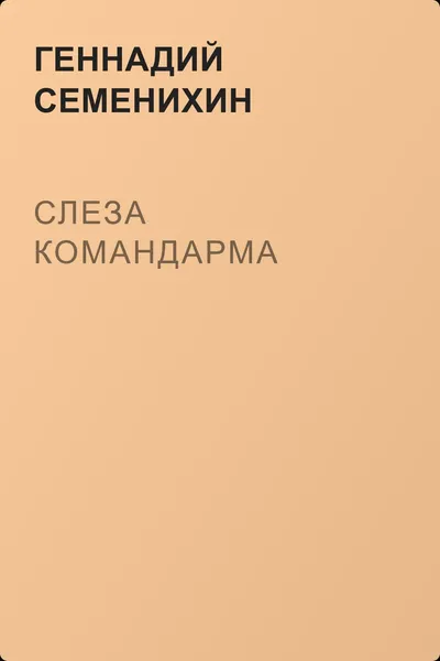 Слеза командарма — обложка книги