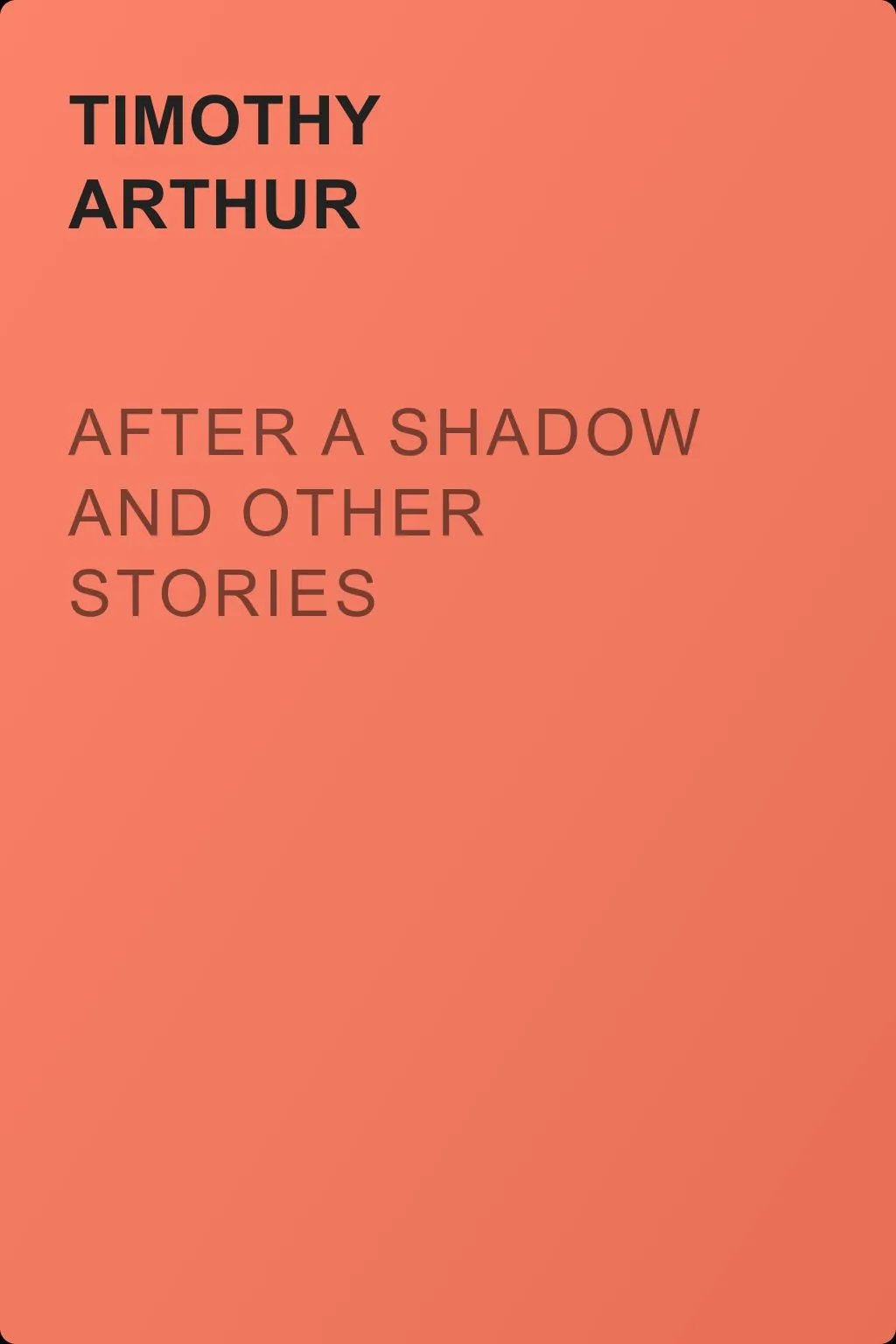 After a Shadow and Other Stories — обложка книги