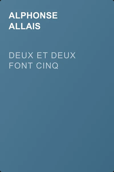 Deux et deux font cinq — обложка книги