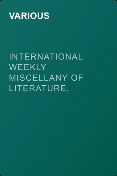 International Weekly Miscellany of Literature, Art and Science — Volume 1, No. 2, July 8, 1850 — обложка книги