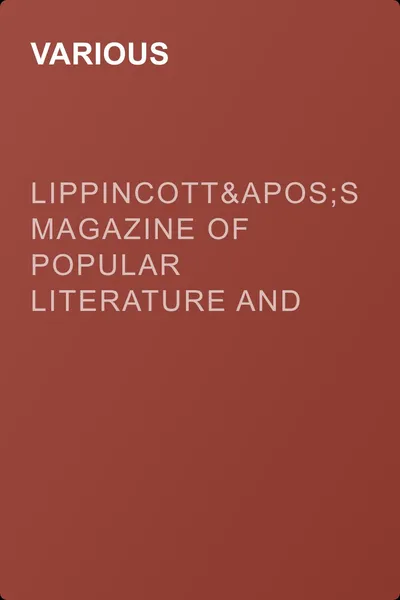 Lippincott's Magazine of Popular Literature and Science, Vol. 22, November, 1878 — обложка книги