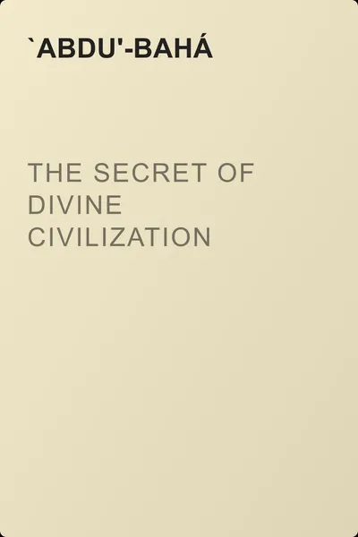 The Secret of Divine Civilization — обложка книги