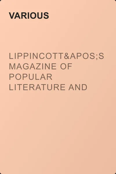 Lippincott's Magazine of Popular Literature and Science, Volume 26, September, 1880 — обложка книги