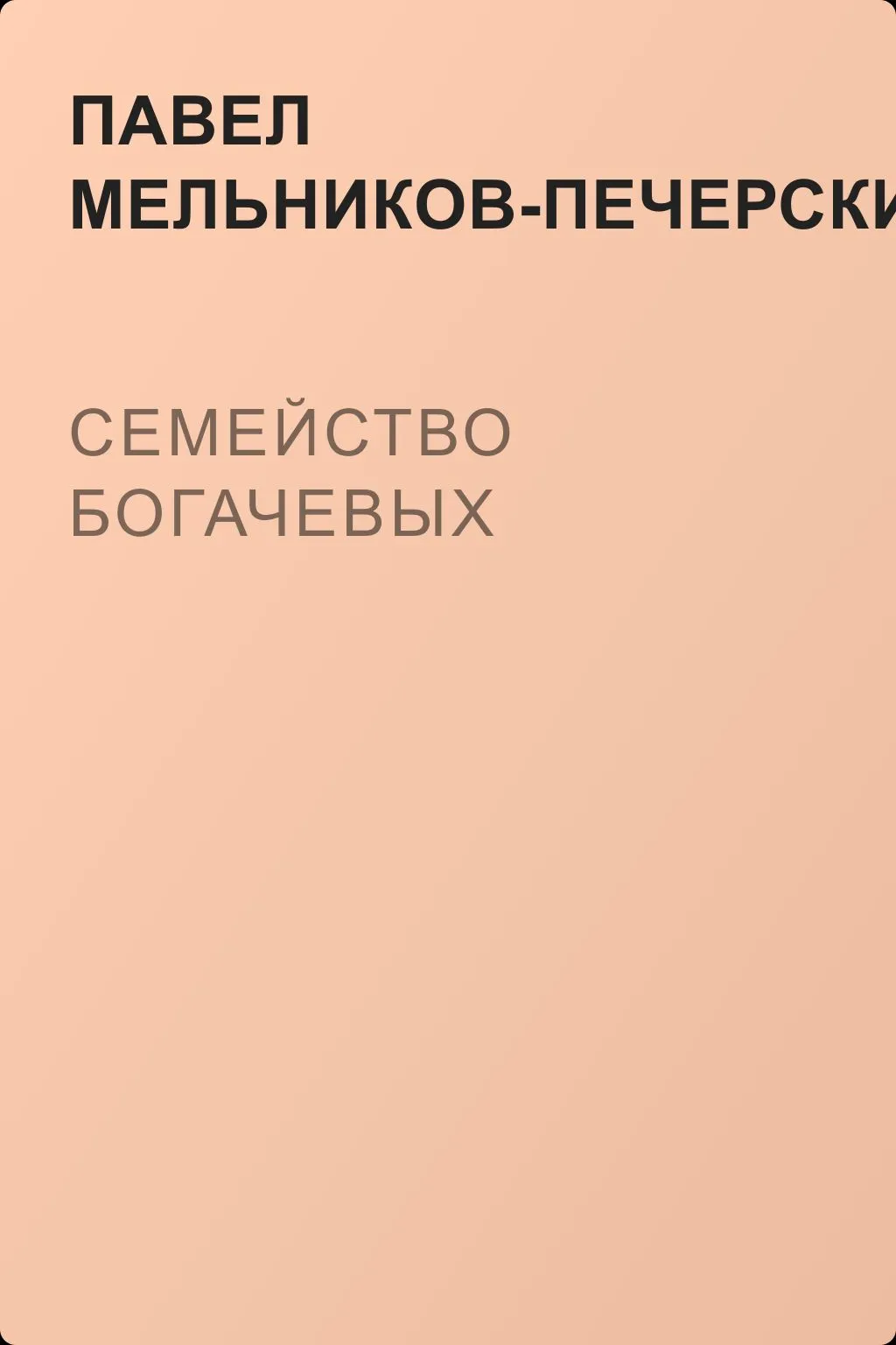 Семейство Богачевых — обложка книги