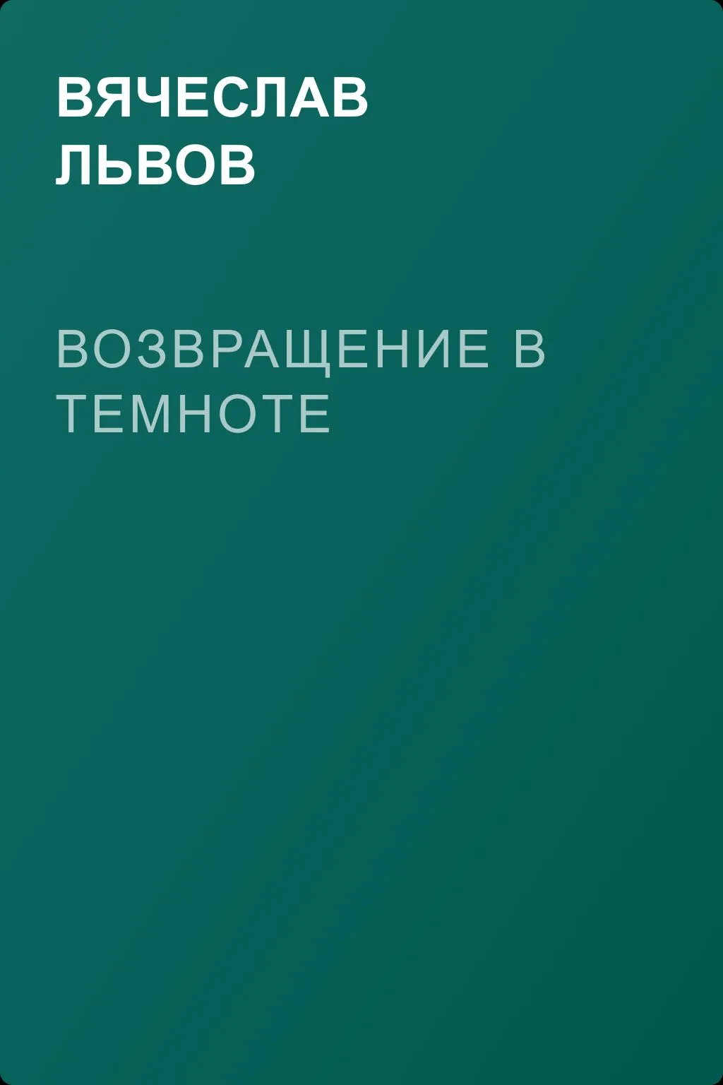 Возвращение в темноте — обложка книги