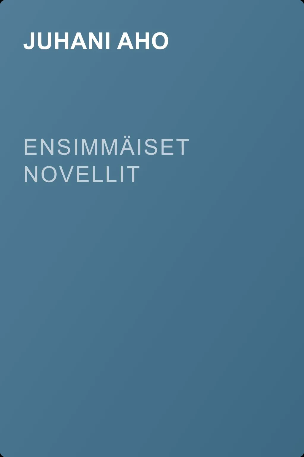 Ensimmäiset novellit — обложка книги