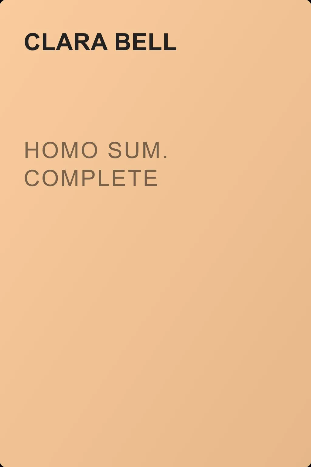 Homo Sum. Complete — обложка книги